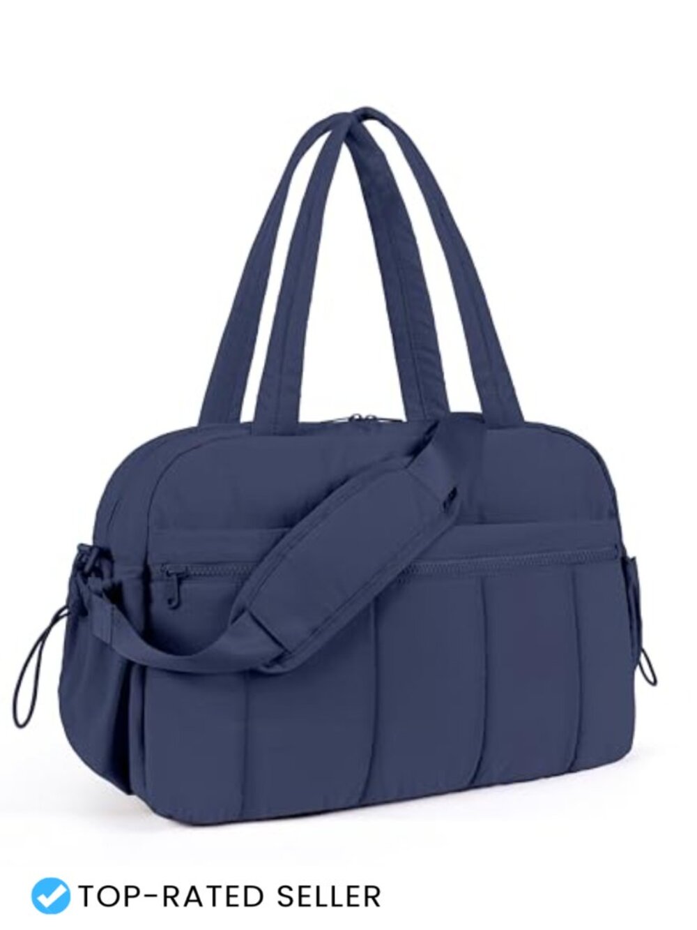 Ultra-Light Quilted Travel Duffel with Wet Pocket, Carry On, Overnight Bag